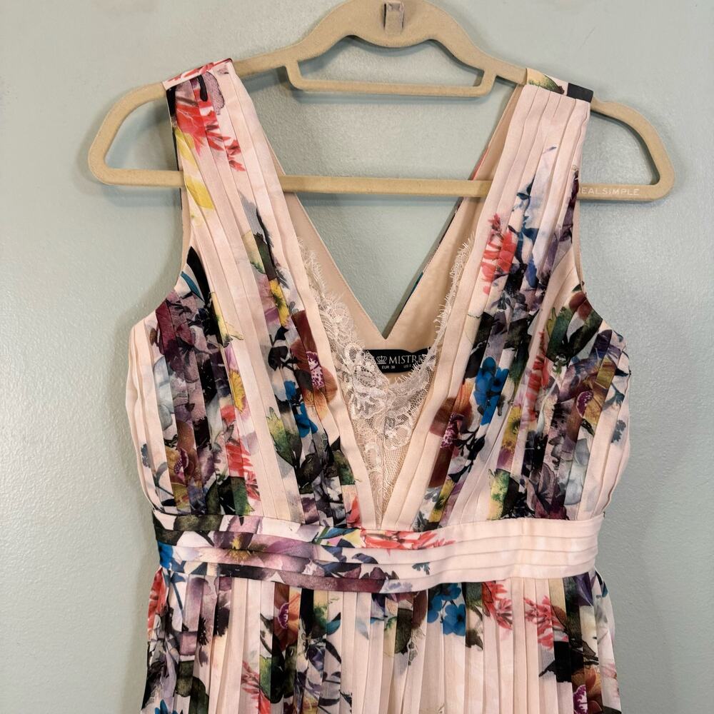 Little Mistress Maxi Dress 6 Light Pink Floral Feminine Romantic Boho Lace Trim - Picture 3 of 12